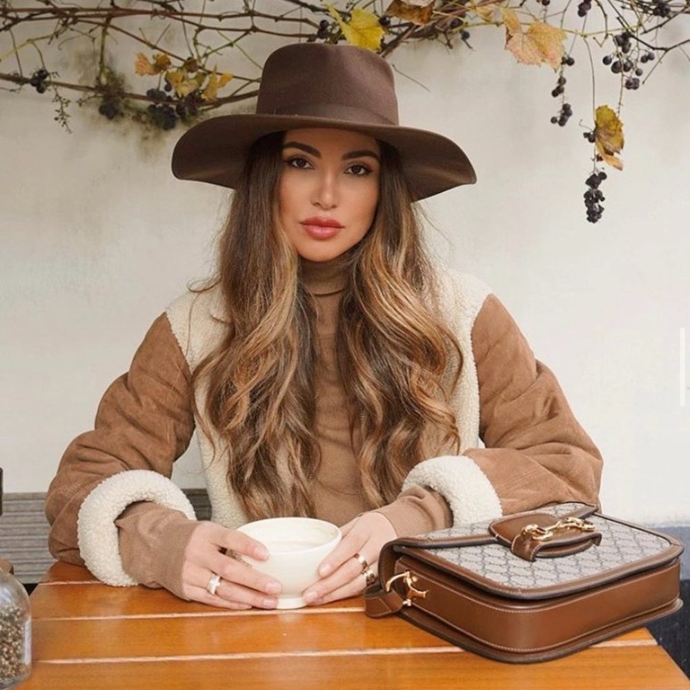 LAMARQUE Colby Jacket in Cognac & Ecru